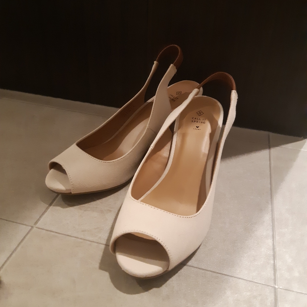 Call it Spring Peep-Toe Wedges